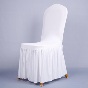 Wedding and wedding hotel supplies pleated skirt chair cover seat cover