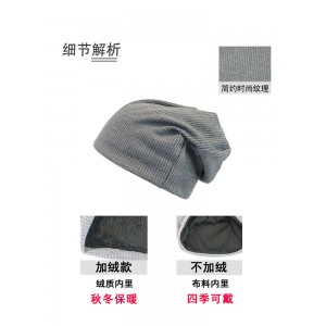 Black hat Men&#039;s spring and autumn versatile wool hat Cold hat Baotou hat Knitted hat
