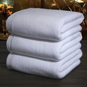 Hotel and guesthouse pure cotton white bath towel