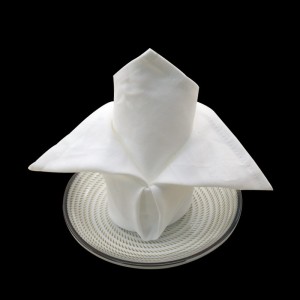 白色纯棉口布餐巾 （10条装）