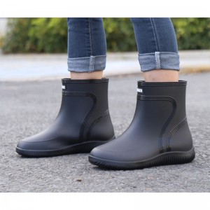 водонепроницаемые башмаки мужские дождевые туфли мода короткий цилиндр байка хлопок утолщение теплоизоляционные ботинки