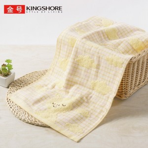 Class A pure cotton double-layer gauze children&#039;s towel small towel