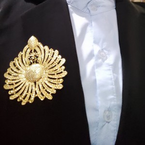Dai nationality brain needle gold brooch Yunnan national style clothing collocation