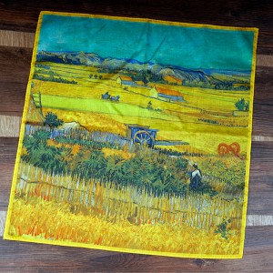 Van Gogh series square handkerchief cotton handkerchief satin handkerchief