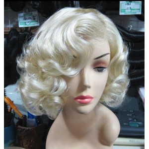 Marilyn Monroe wig Golden European and American sexy short curly hair