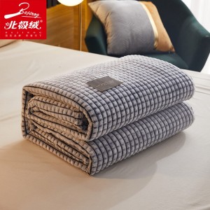 Фланелевое одеяло Одеяло для кондиционера с ворсом Офисное одеяло из кораллового флиса Одеяло с двойным чехлом Обновление молочного флиса