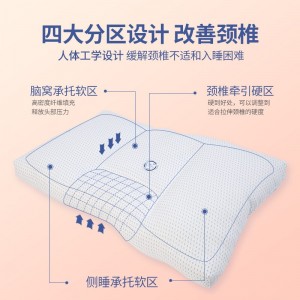 Washable fiber pillow, child pillow, neck protection pillow, antibacterial partition pillow