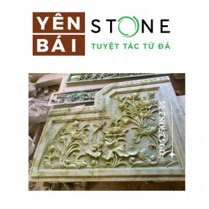 Vietnamese stone carving, white stone relief, figure, landscape, animal relief, stone lion