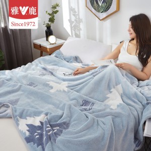 Flannel blanket air conditioning blanket nap blanket student dormitory single bed blanket