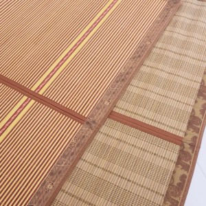 Double sided summer mat foldable cool mat straw mat single strip edging