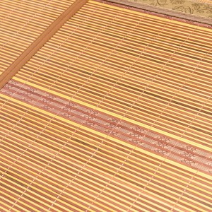 Double sided summer mat foldable cool mat straw mat single strip edging