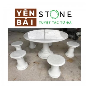 Marble tables and chairs