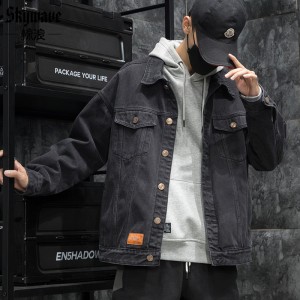 Новая японская универсальная джинсовая куртка, свободная зимняя мода для мужчин, мужская одежда больших размеров, флисовая куртка-карго