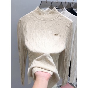 Нижняя рубашка Женская осенне-зимняя одежда Водолазка свитер 2023 новое кружево интернет-знаменитость взрывной стиль высокой моды