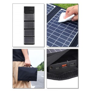 Solar power generation panel 200W100W RV outdoor mobile power supply Portable photovoltaic charging panel Quick charging battery panel