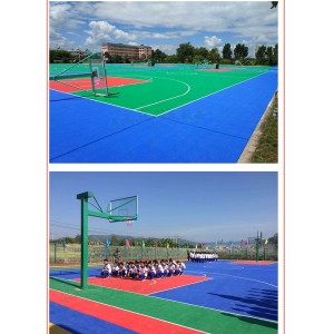 Suspended floor kindergarten outdoor basketball court assembly mat outdoor playground splicing sports plastic anti-skid floor adhesive