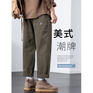 Casual Pants Men&#039;s Loose Fashion Brand Spring and Autumn New Work Wear Pants Pure Cotton American Straight Leg Pants Summer Men&#039;s Pants