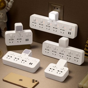 Socket converter panel, multi hole wireless plug connection, cord connection board, with usb multi-function plug