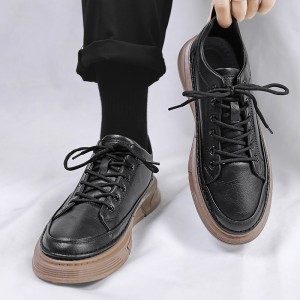 All Black Chef Men&#039;s Shoes Summer Anti slip and Oil Resistant Kitchen Back Kitchen Work Shoes Waterproof Leather Shoes Men&#039;s Labor Protection Shoes