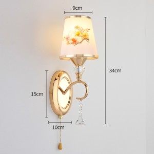 golden wall lamp living room creative simple modern bedroom staircase aisle single double head wall lamp indoor hotel bedside lamp