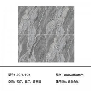 Modern minimalist infinite continuous pattern marble tiles, 800X800, the preferred floor tile for self built houses, engineering tiles