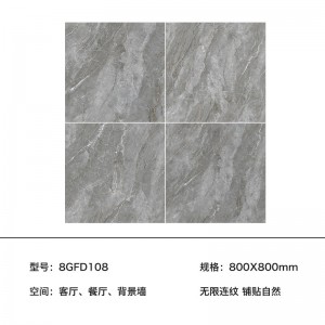 Modern minimalist infinite continuous pattern marble tiles, 800X800, the preferred floor tile for self built houses, engineering tiles