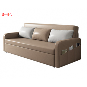 Office Business Double Leather Sofa Bed Armrest Leisure Invisible Sofa Bed