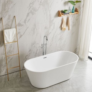 Thin edged acrylic bathtub for household use, adult leisure small unit bathtub, independent bathtub