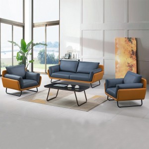 Office sofa Simple modern coffee table combination set business reception meeting guests three-seater