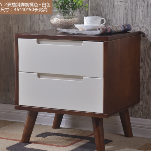 Full solid wood bedside table without installation, solid wood small bedside table