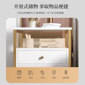 Bedroom bedside table storage minimalist iron art minimalist creative hotel light luxury Japanese movable Nordic simple