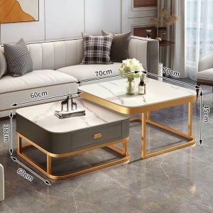Грифельный стеклянный журнальный столик Светлая роскошная современная бытовая маленькая квартира, гостиная, утюг, чайный столик, интернет-знаменитость