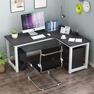 Simplified corner computer desk, corner office desk, L-shaped household desktop learning desk