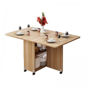 나무 접이식 식탁 가정용 소형 사각형 심플하고 쉽게 신축 이동 식사 테이블 