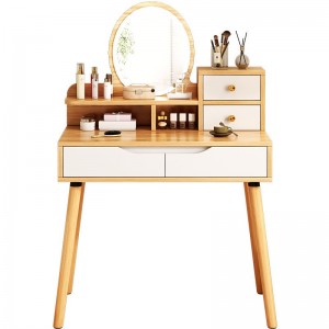 梳妆台卧室一体 小户型北欧带镜化妆桌
