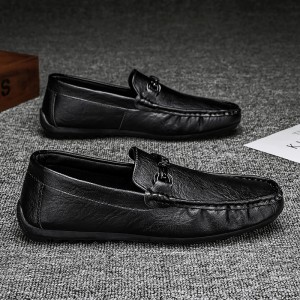 Весенняя мужская обувь Деловое платье Британская повседневная универсальная черная кожаная обувь