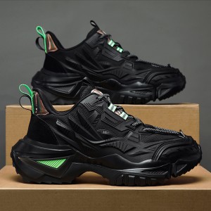 Men&#039;s Shoes 2023 New Summer Men&#039;s Sports Leisure Spring and Autumn Tide Brand Popular Online Style Heightened Black Daddy Tide Shoes