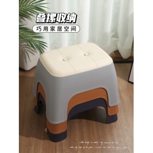 Thickened small stool for household use, small shoe changing low stool, living room, coffee table, plastic dormitory, rental room, bench