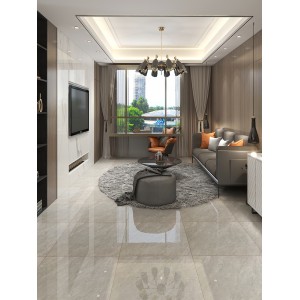 地板砖 灰色全抛釉爵士白地砖 800x800客厅通体大理石瓷砖