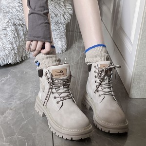 Beauty Return Martin Boots Women&#039;s Boots Popular in Spring and Autumn 2023 New British Rhubarb Short Boots