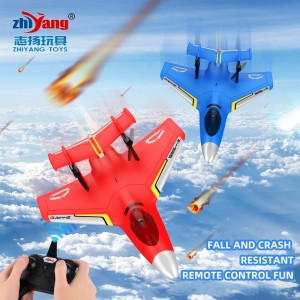 Fall-resistant and collision-resistant remote control fun simulation aircraft