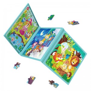 儿童磁性拼图益智教育故事宝宝折叠书3岁-5岁儿童益智玩具拼图