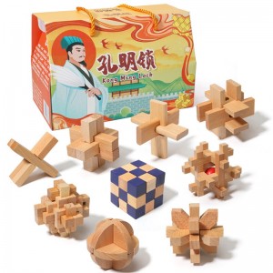 Luban 자물쇠 클래식 성인 어린이 퍼즐 잠금 해제 콩 명나라 자물쇠 나무 루빅스 큐브 장난감