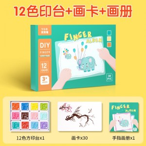 12 color ink pads + 30 picture cards + album