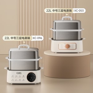 Electric steamer, household integrated multi-functional electric steamer, stainless steel steamer, multi-layer steamer